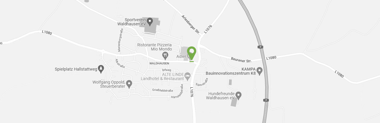 Straßenkarte von Praxis Zweigle in Waldhausen